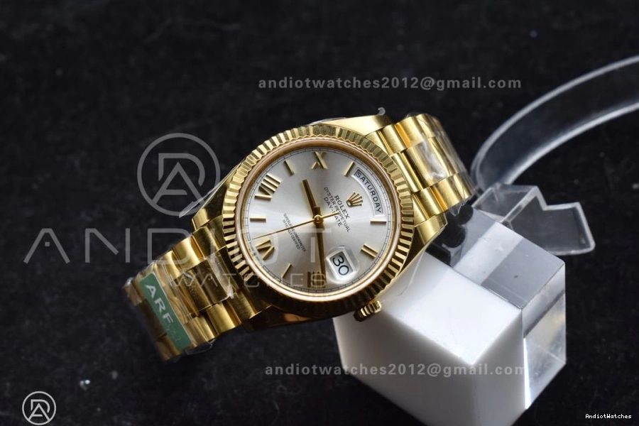 Day VR3255 On Silver Dial 228238 Bracelet Roman 1:1 ARF YG Best Date Weight) President ZeroBulk 40 664 (Gain Edition 0818